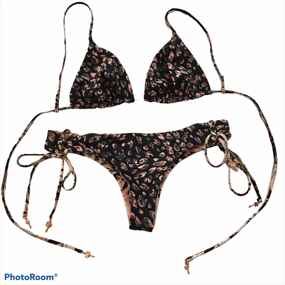 Reversible Tropical Bathing suit bikini Sz L - Picture 3 of 15